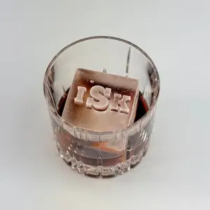 Traditional Monogram Silicone Ice Tray – Personalized Whiskey Cube Mold Made in Detroit