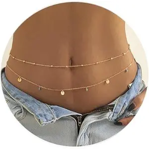 Layered Waist Chain for Women Sexy Layered Belly Chain for Girls Adjustable Body Jewelry Gift