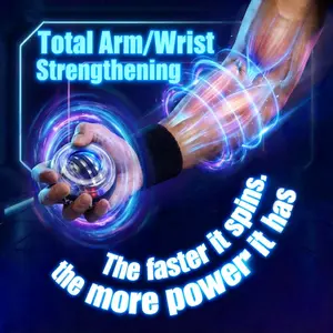 Gyro Power Ball - Auto-Start Portable Wrist & Forearm Trainer for Muscle Training| Hand Strengthener, Exercise Equipment, Powerball,Gyro Ball