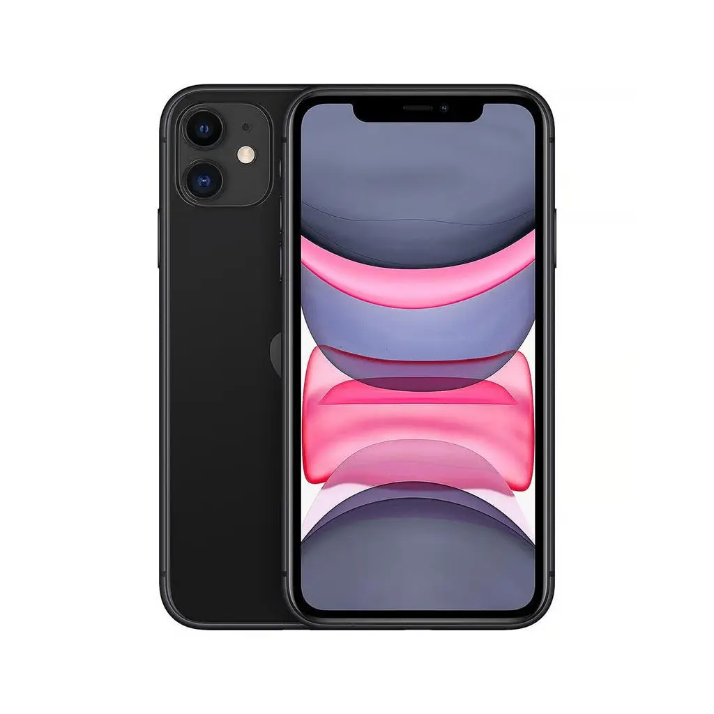 Refurbished iPhone 11 Smartphone - 128GB, 6.1" Display, Black, Unlocked, Excellent Condition, Cellphone Device with Efficient Chip & Reliable Charging Capability