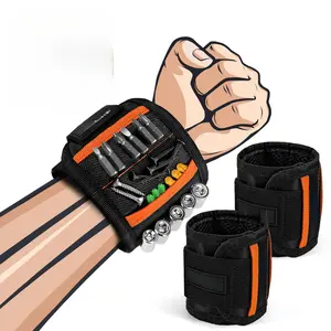 Stocking Stuffers for Men, 15pcs Magnets Multifunctional Wristband, Adjustable Breathable Tools Storage Armband, Magnetic Wristband for Holding Screws, Nails and Drill Bits, Tool for Woodworking, Home Repair, Christmas Gifts for Men