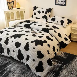 Flannel Sherpa  Size Comforter Set, Soft Warm Reversible Plush Bedding Comforter with 2 Pillow Shams, Cozy  Blanket for Winter,  Season Bedroom Bedding Set