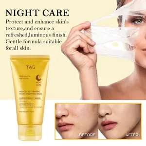 Twg Turmeric Night Repair Mask 75ML, Vitamin C, Retinol, Collagen Overnight Face Mask, Brightening, Anti-Dark Spot, Nourishing Skin Care, Overnight Treatment