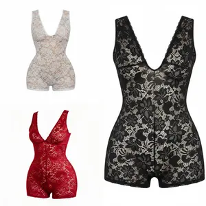 Midnight Temptation Lace Romper