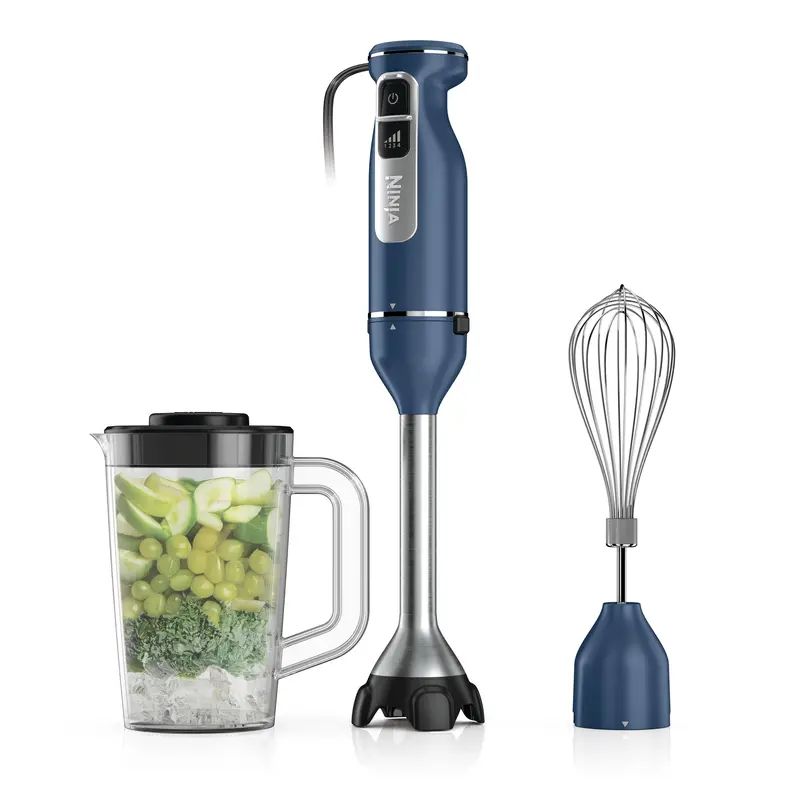 thumbnail image 2 of KOIOS IKan 500W Electric Hand Blender & Egg Beater Set – Red, Immersion Blender With Chopper, Mixer, Whisk, 600ml Cup 2 of 5