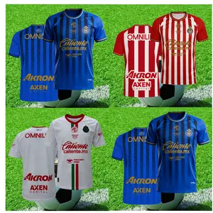 Men's and Women's Sports Fitness Chivas 25-26 Football Jersey Breathable Fast Drying 3D Printed T-shirt Sports Top