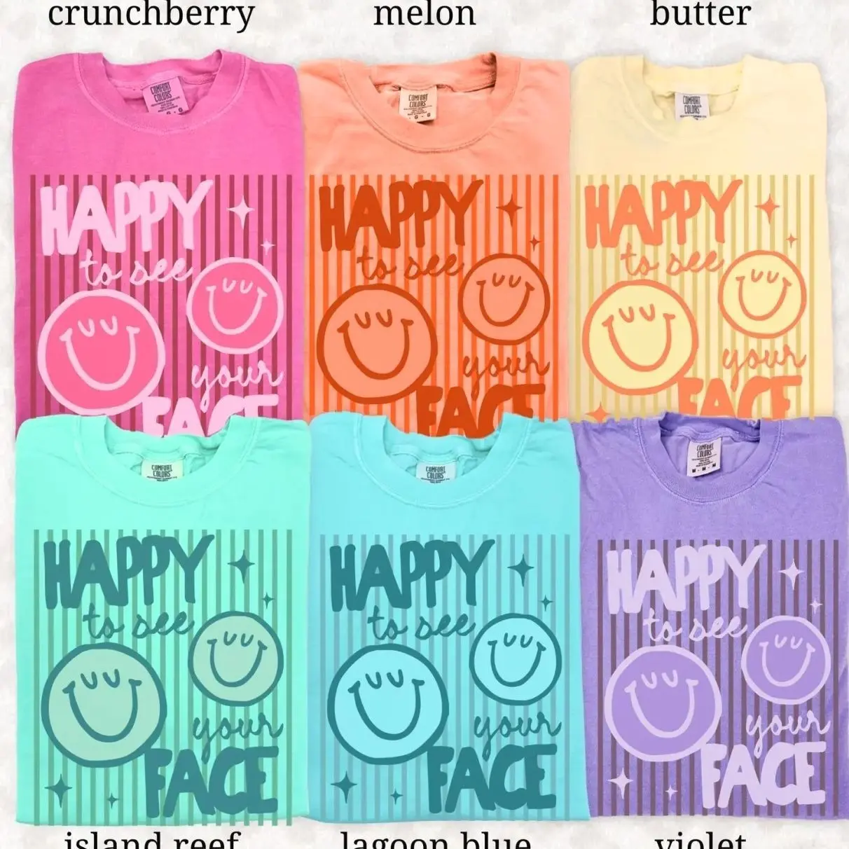 Comfort Colors Teacher Shirt, Happy To See Your Face, Back to School Gift FFA
