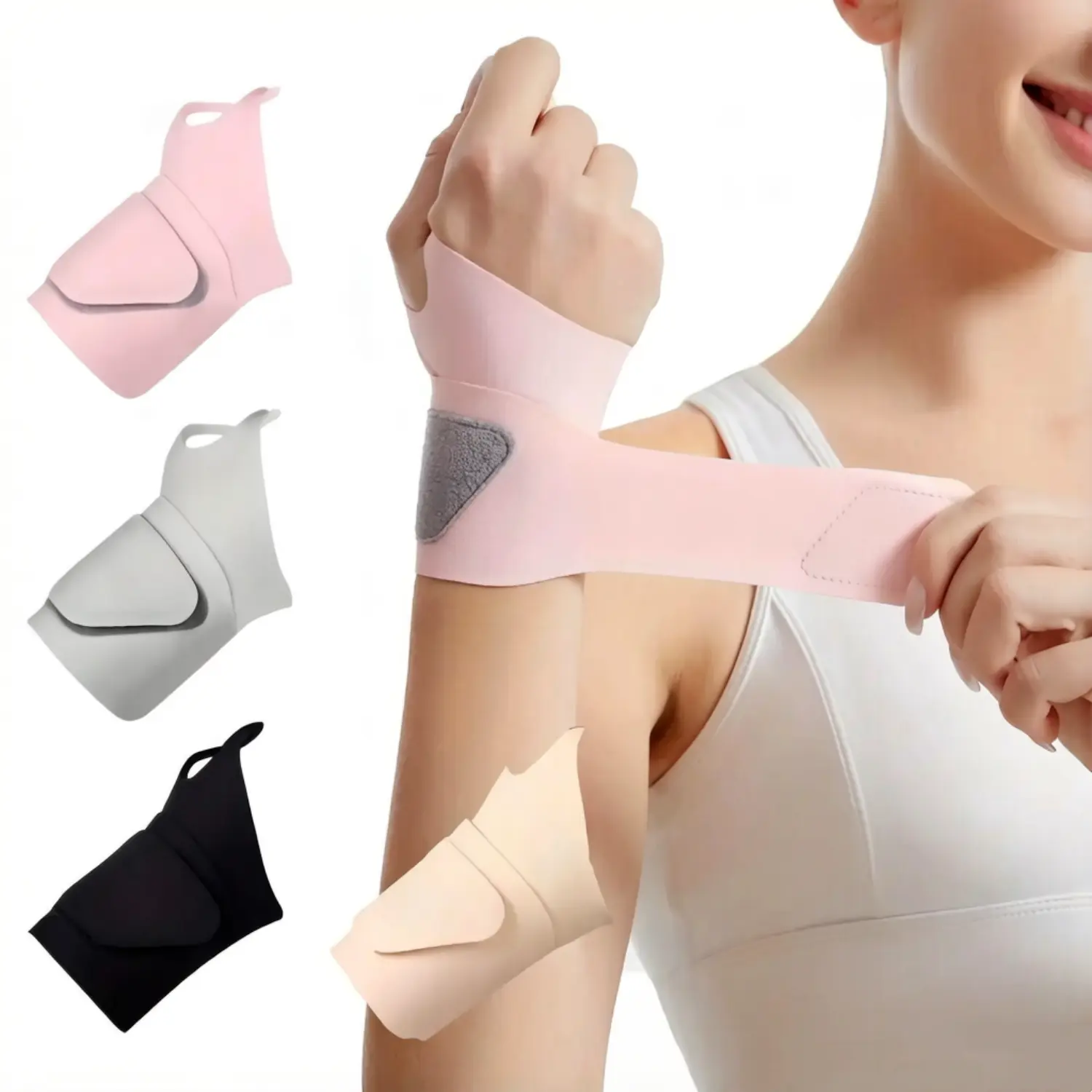4 Pack Ultra Thin Nylon Wristbands Unisex Adjustable Compression Wrist Support Lightweight Comfortable Accessory for Sports Housework Daily Wear