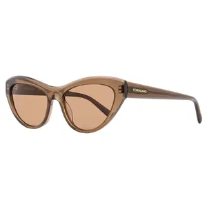 Ferragamo Cat Eye Sunglasses SF1103S 232 Transparent Brown 55mm