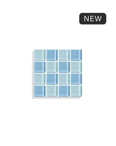 GLASS TILE COASTER - Baby Blue