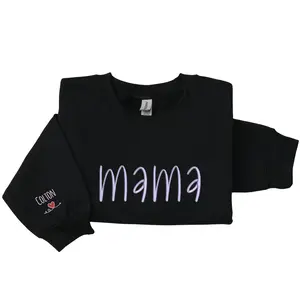 Custom Embroidered Mama Sweatshirt with Names, Cool Mom Sweatshirt, First Time Mom Crewneck, Pregnancy Gifts for New Mom, Personalized Mothers Day Gift, Women Hoodie