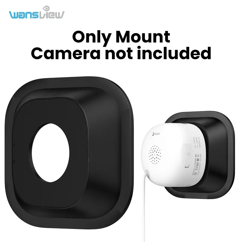 Wansview K1 Outdoor Camera Mount - Adjustable Angle Tilt, Damage-Free Self-Adhesive Installation, No Screws, No Reflections, Door-Compatible Holder with Manufacturer Warranty