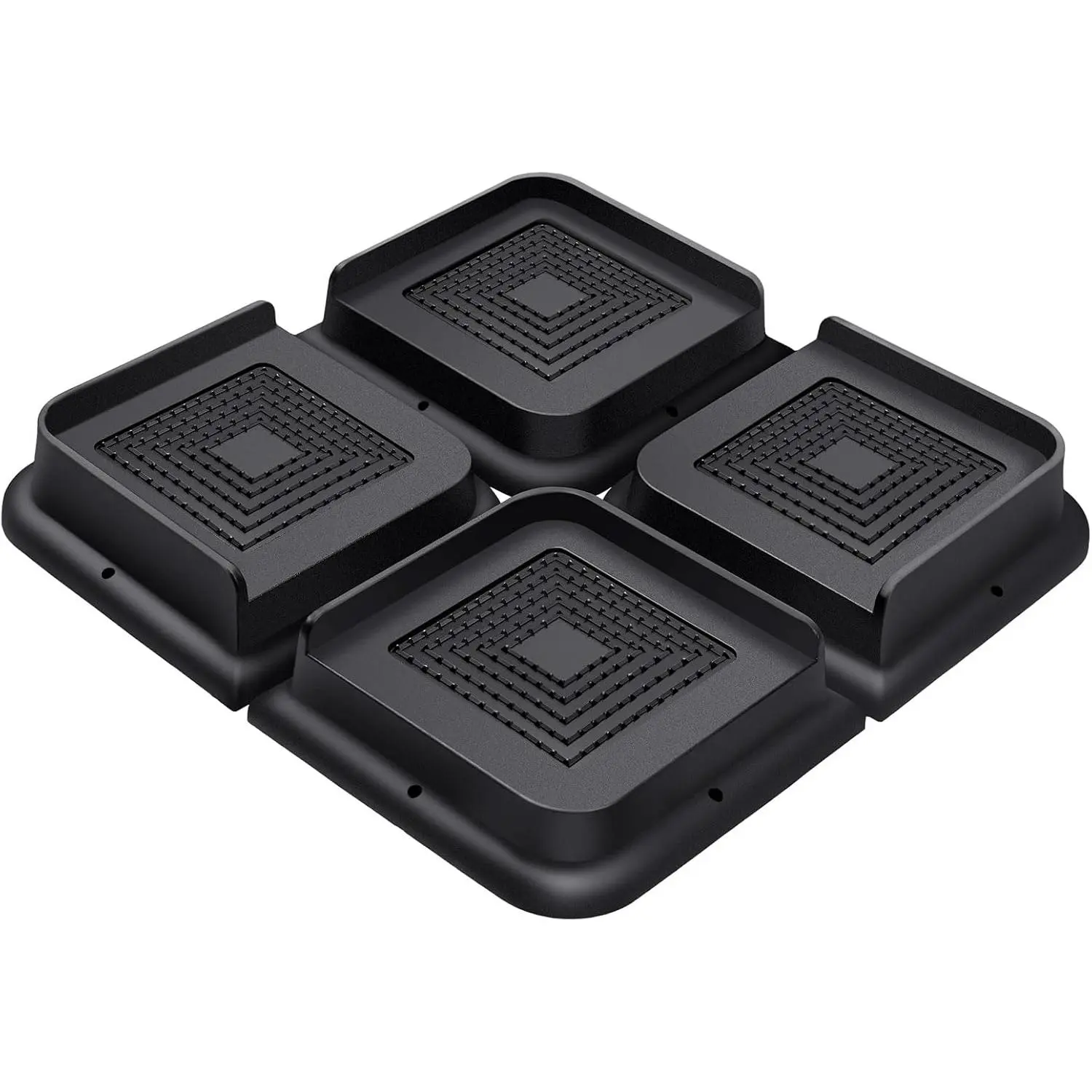 Bed Risers 1 Inch Heavy Duty, Furniture Risers for Bed Desk Table Sofa Couch, Bed Lifts Risers,Support up to 5000 Lbs(4 Pack Black)