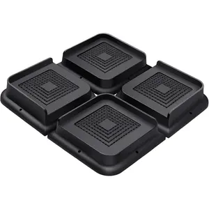 Bed Risers 1 Inch Heavy Duty, Furniture Risers for Bed Desk Table Sofa Couch, Bed Lifts Risers,Support up to 5000 Lbs(4 Pack Black)