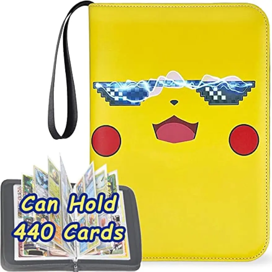 SupAI Binder for Pokemon Cards with Sleeves, Card Holder Binder for Trading Cards, Holds Up to 440 Standard Size Cards, 55 Pcs 4-Pocket Pages Card Binder Album with Zipper Carrying Case - TikTok Shop SupAI Binder for Pokemon Cards with Sleeves, Card Holder Binder for Trading Cards, Holds Up to 440 Standard Size Cards, 55 Pcs 4-Pocket Pages Card Binder Album with Zipper Carrying Case - TikTok Shop