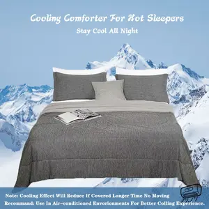 1 Piece Cooling Comforter, Lightweight & Breathable, Instant Cooling AC Quilt for Hot Sleepers, Perfect for Summer Bedroom Use, Ideal Gift