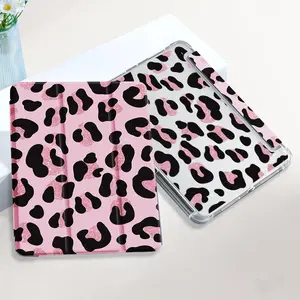 Fashion Leopard-print Pattern Tablet Case with Pen Slot, 1 Count Shock-proof & Scratch-proof Tablet Protective Cover, Tablet Accessories for iPad