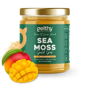 Sea Moss Gel with Mango 2 Year Shelf Life Wildcrafted from St. Lucia Island