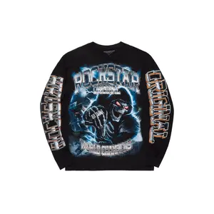 Kross Black/Blue Long Sleeve Graphic T-Shirt