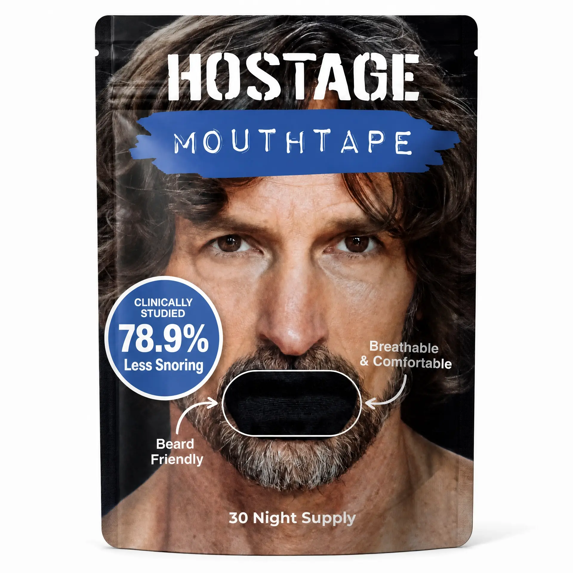 Hostage Mouth Tape 30-Day Try - The world's Strongest, Most Comfortable Mouthtape.
