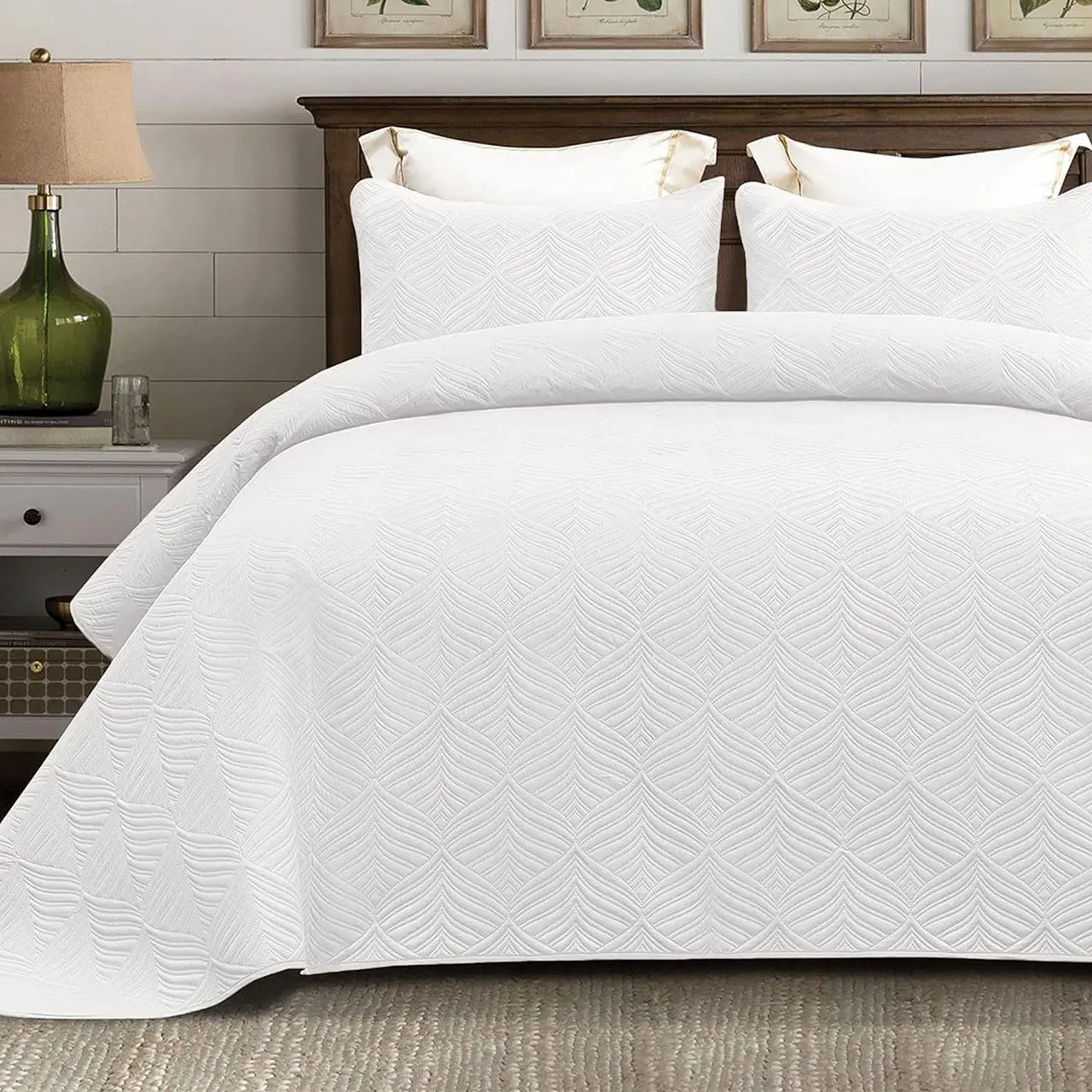 【backtoschoolday】Whale Flotilla hot deals for back to school Soft Quilt Set King Size, 3 Piece Lightweight Modern King Quilt Bedding Set Bedspreads Coverlets for All Seasons ornament walmart display hanging home bedroom luxury  bedding  set