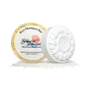 Rice Water Shampoo Bar – Hair Growth, Strengthening, Zero Waste | 4 oz Bikini Bottom Suds Haircare Cleansing