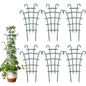 6pcs Stackable Plant Shelves for Indoor and Outdoor Use, Versatile Support for Climbing Plants and Vines, Decorative Plant Stand for Flowers, Pot Plant Stand