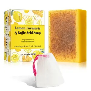 【Ikzee】Lemon Turmeric Tartaric Acid Soap-Gentle Soap，Cleanses Body &Face (100g) Body Care Body Wash