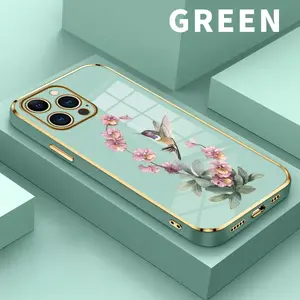Hummingbird Floral Phone Case  for iPhone 17/16 Pro Max 15 Plus 14 13 12 11 XS XR Friendly Shockproof Silicone Protective Softcase