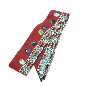 Pre-owned HERMÈS Silk Small Leather Goods Hermes Twilly Scarf