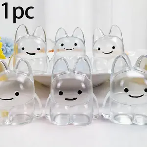 Transparent crystal rabbit bubble-popping stress relief decompression squeeze toy with slow rebound and squishy texture