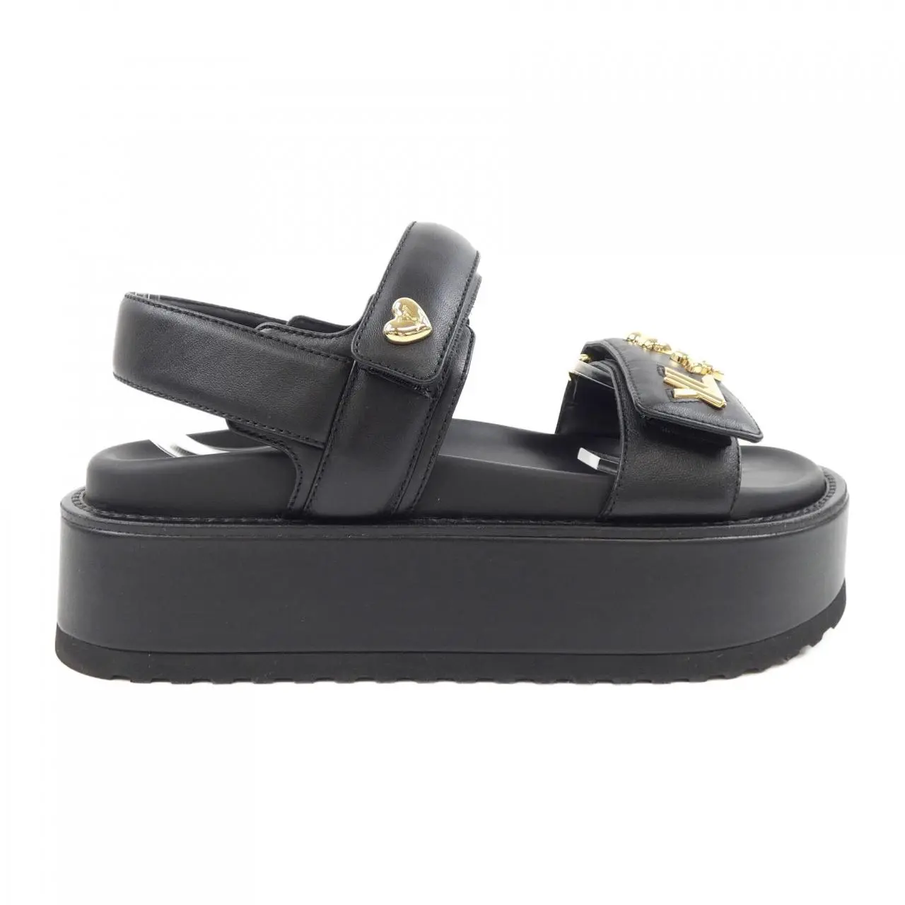 Pre-owned Louis Vuitton Lambskin Small Leather Goods Sunset Sandals