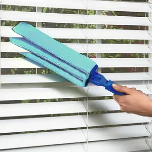 Extra Large Blinds Duster Pro - Extendable Window Blinds Cleaner with Soft Microfiber Sleeves and Long Handle - Effective Cleaning Tool for Window Blinds, Air Conditioner Vents, Fans, Car Vents, and More, Multisurface Dusters