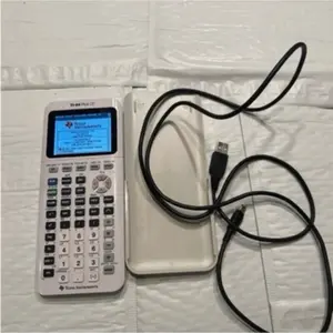 Texas Instruments TI 84 Plus CE White Graphing Calculator Tested W Case Cable