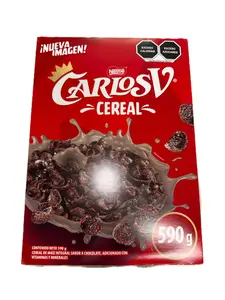 Carlos V Chocolate Cereal 590g (Large Box) Mexican Breakfast Cereal with Vitamins & Minerals