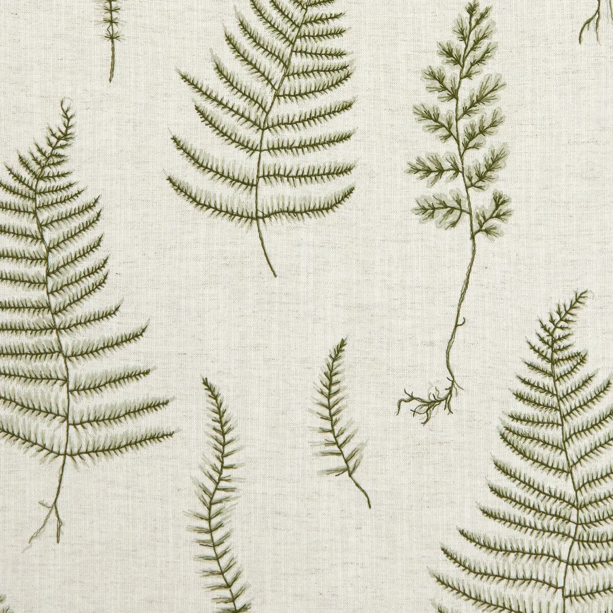 Lorelle - Natural/Forest  By Clarke And Clarke | Clarke & Clarke Botanica |  Drapery Embroidery