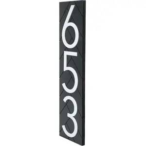 20 Inch Custom Address Number Sign, Optional Black or White, Vertical or Horizontal, Modern House Numbers for Outside Use, Made in USA