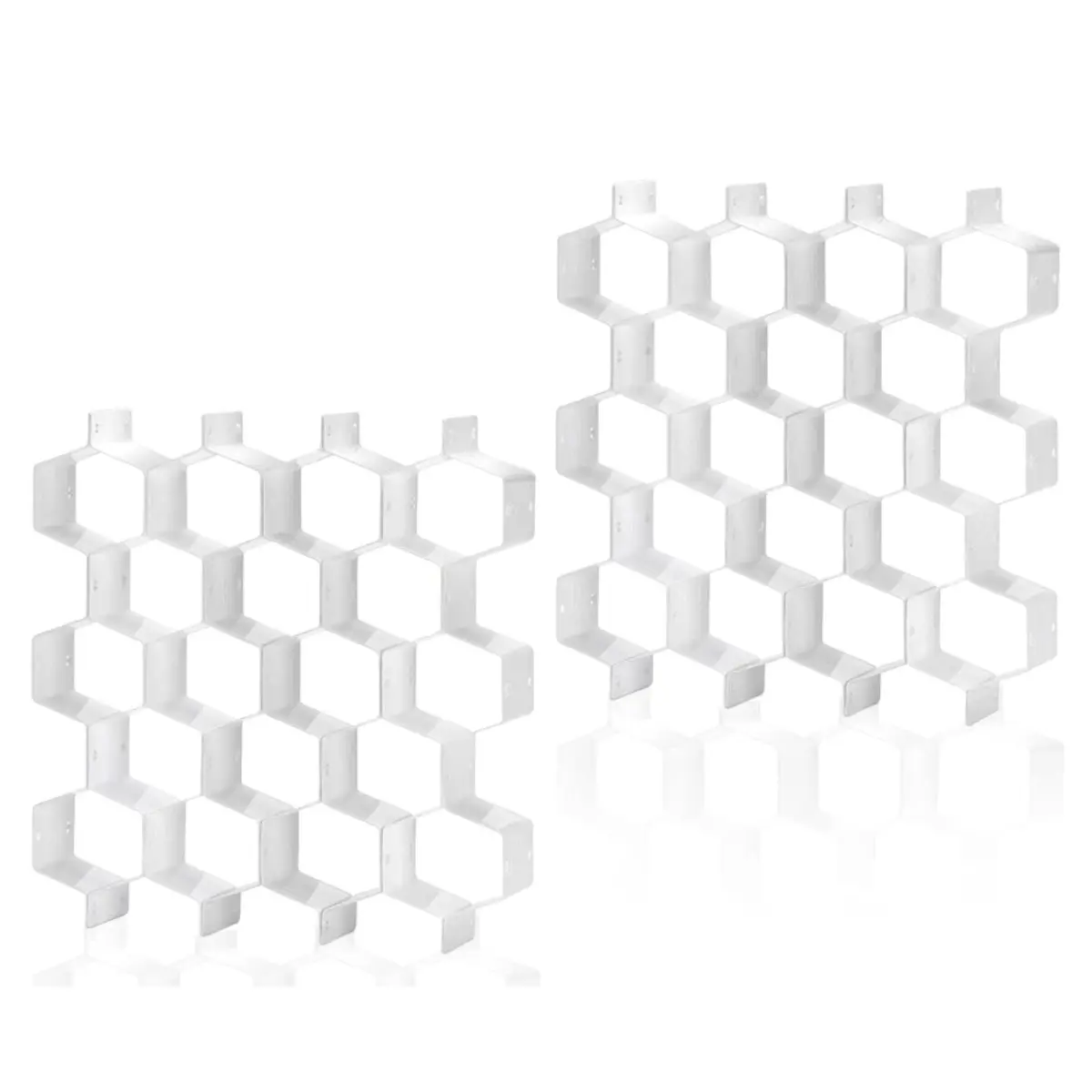 2 Pcs Honeycomb Cabinet Storage Dividers - Adjustable Hexagon Organizers for Kitchen Cabinet Shelf Partitioning, Pantry Item Sorting & Home Storage Optimization