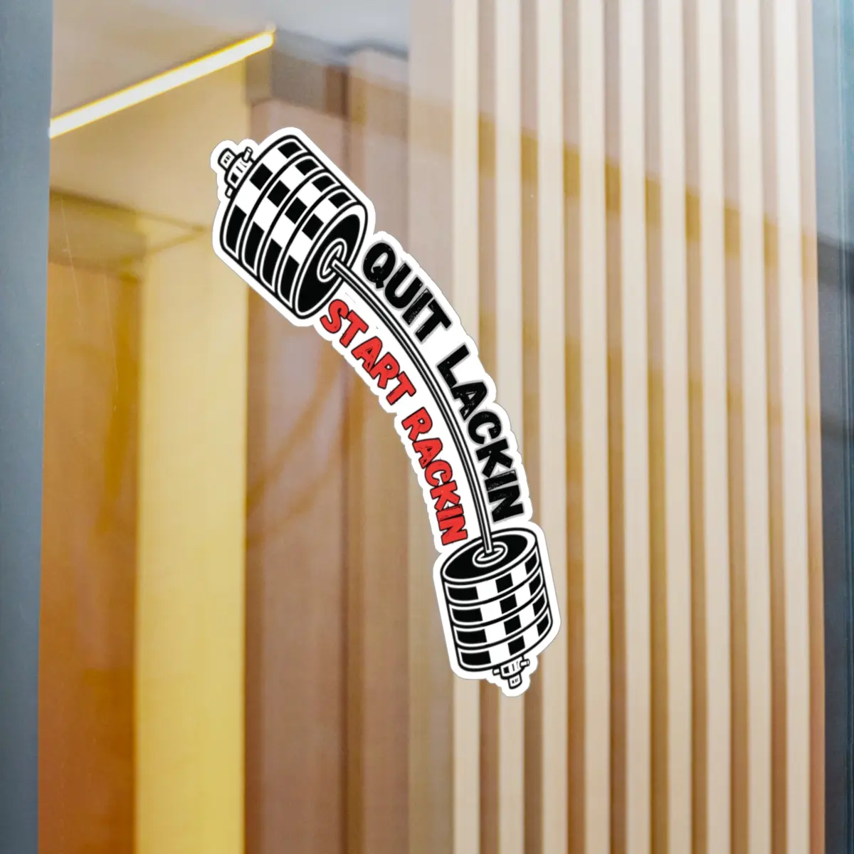 Stickr - Motivational Gym Sticker, Gym Inspiration Vinyl Sticker, Fitness Motivation Decal, Exercise Room Decor, Gym Decorative Removable