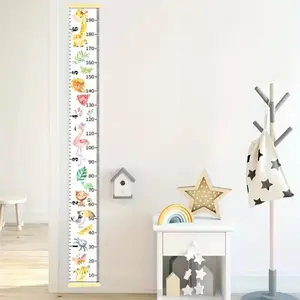 Children Growth Chart, Baby Toddler Height Measurement Wall Canvas, Detachable Kids Decor for Christmas, Kindergarten Decoration