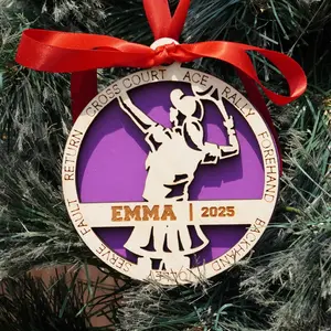 Personalized Tennis Christmas Ornament Gift for Tennis Player, Tennis Ornament, Christmas Gift for Tennis Coach, Personalized Tennis Gift
