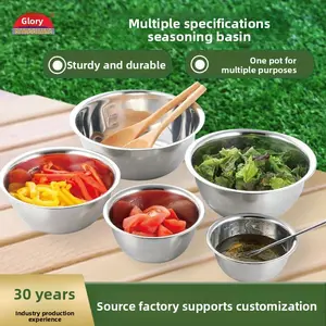 Stainless steel seasoning tank thickened multi-functional large basin graduated stainless steel basin set soup basin stainless steel water basin