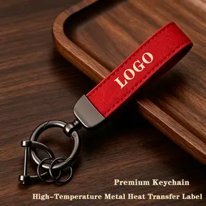 Classic Retro Car Key Ring Durable Handmade Leather Keychain Anti-lost Portable Design Trendy Fashion Accessory Elegant Decoration Great Present for Birthday Anniversary Thanksgiving New Year Car Enthusiast