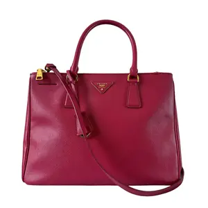 Pre-owned PRADA Calfskin Shoulder Bag Galleria Rose Red 22553294