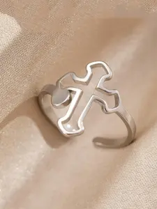 Vintage Cross Design Ring, Daily Wear Fashion Accessory for Women and Girls, Religious Purpose Blessing Jewelry, Easter Gift, Tarnish Resistant Ring