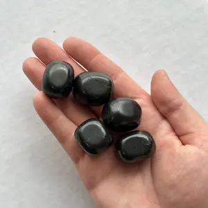 Medium Tumbled Black Noble Shungite from Russia