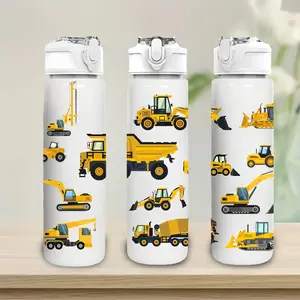Cartoon Color Sports Water Bottle, Leak-Proof, Portable, Anti-Drop, Pop-Up Lid, Suitable for Running, Birthday Gift, Christmas Present