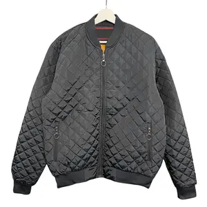 Men's Quilted Zip Up Jacket Lightweight Bomber Jackets