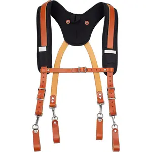 Leather Tool Belt Suspenders, Leather Tool Suspenders for Belt Tool Leather Suspender Adjustable Suspension Rig