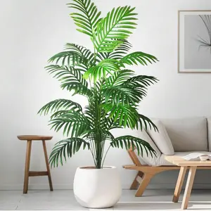 60-95-145 cm/57 inch artificial large palm tree with wide leaves, tropical fake plant, palm leaf branches suitable for home gardens, hotels, atmosphere, festival decoration, Artificial Palm Trees